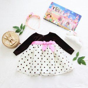 Velvet Polka Dot Infant Dress